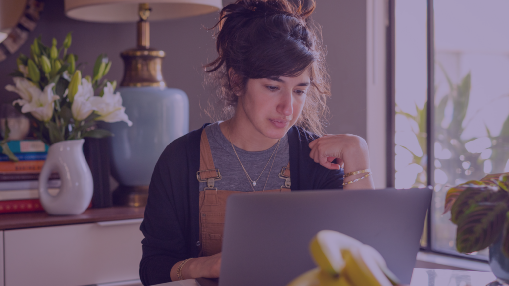 woman on computer